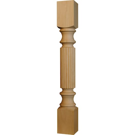 29 X 3 1/2 Reeded Dining Table Leg In Spanish Cedar